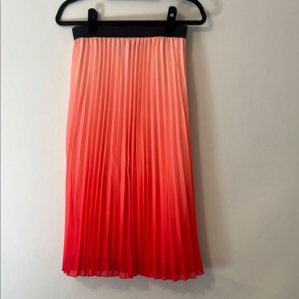 Rachel Zoe Pink Pleated Midi Skirt Cocktail